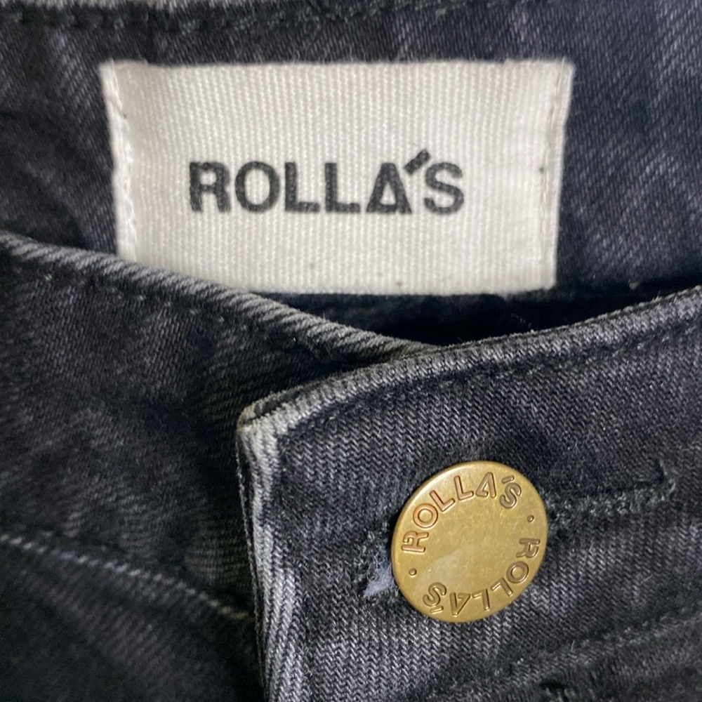 Rolla's Dusters High Rise Slim Comfort Black Women's Jeans 28 - Picture 7 of 8
